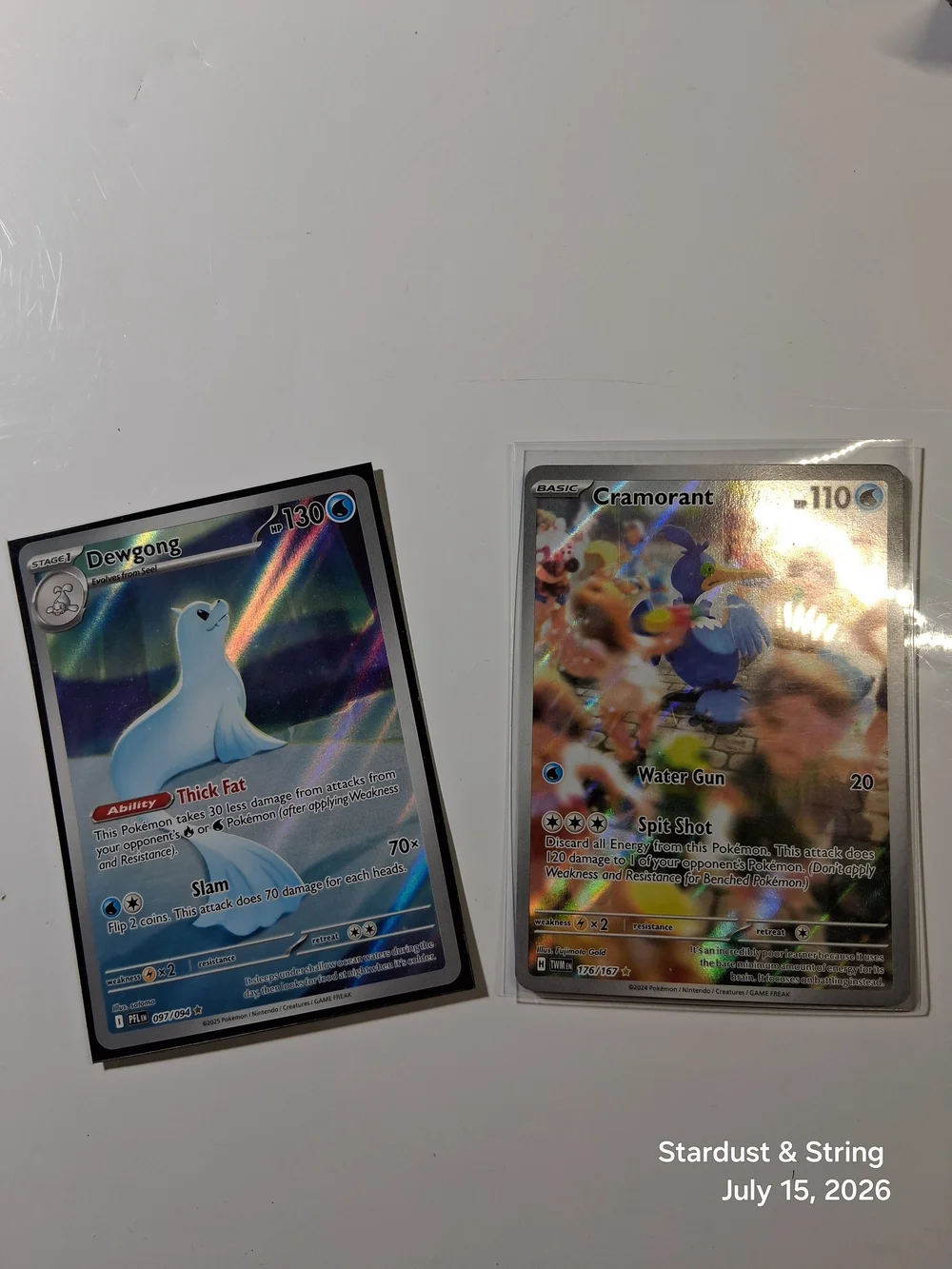 Dewgong 097/094 Cramorant 176/167 Illustration Rare Pokemon Card Lot